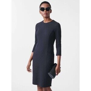 J. McLaughlin Navy Catalyst Textured Dress, size XS